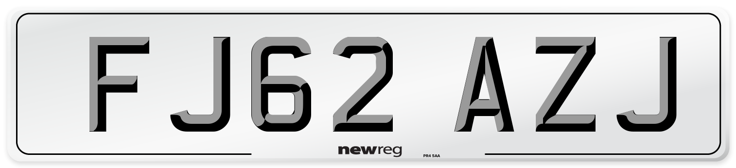FJ62 AZJ Number Plate from New Reg